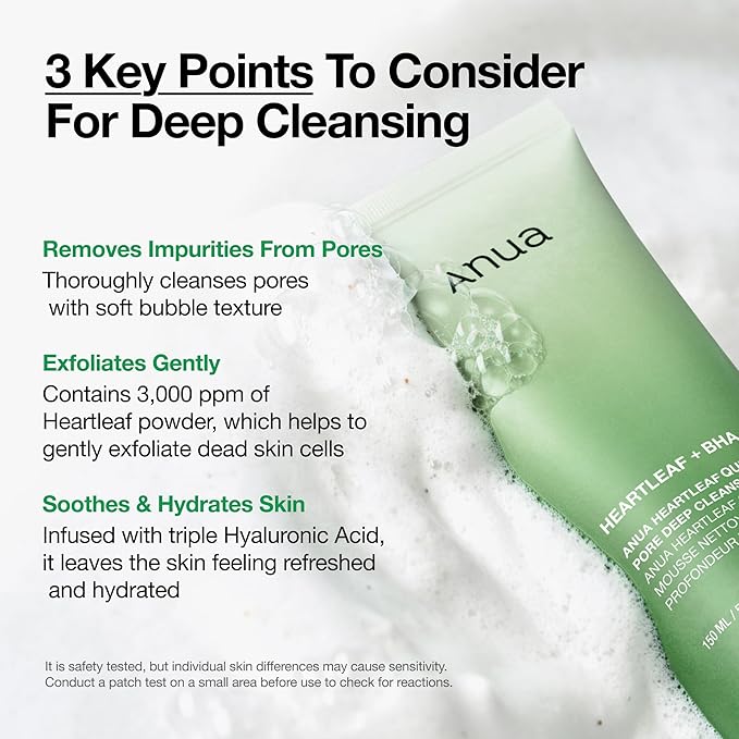 ANUA Heartleaf Quercetinol Pore Deep Cleansing Foam Koan Beauty
