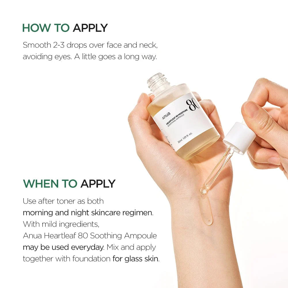 ANUA Ser Soothing Ampoule 80% Heartleaf Koan Beauty