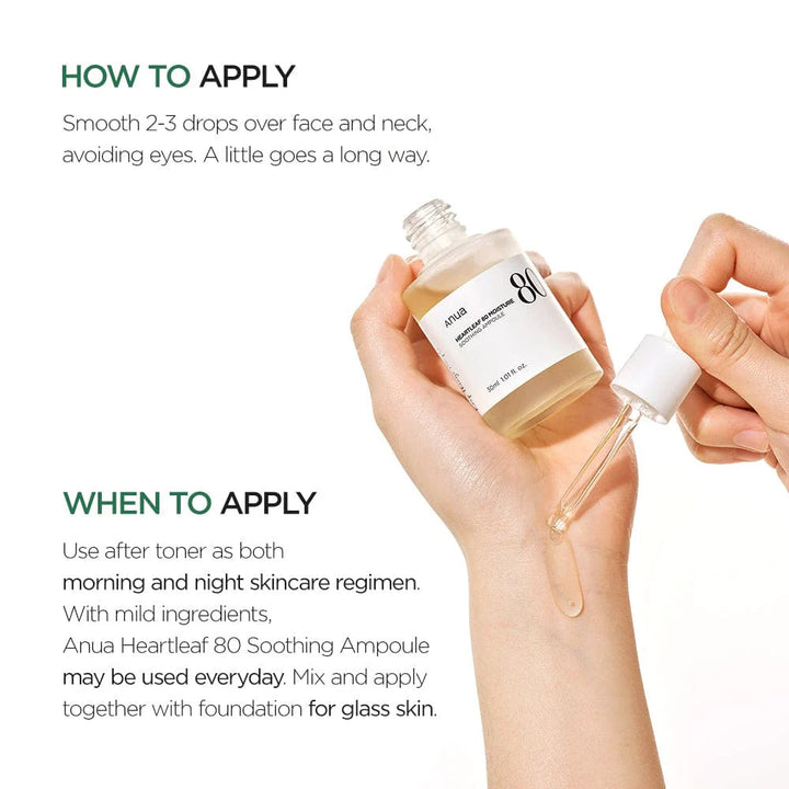 ANUA Ser Soothing Ampoule 80% Heartleaf Koan Beauty
