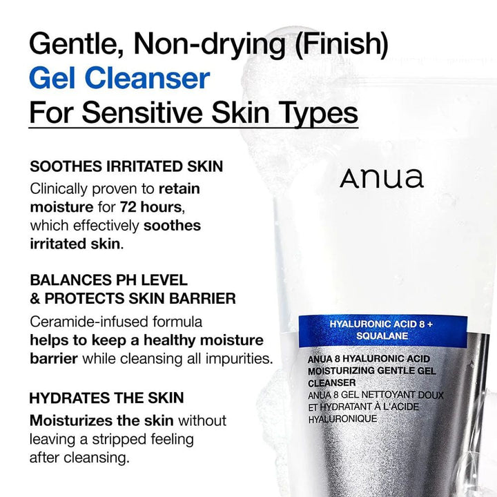 ANUA Hyaluronic Acid Moisturizing Gentle Gel Cleanser 150 ml Koan Beauty
