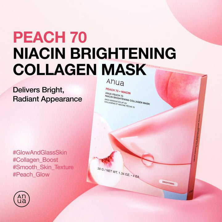 ANUA Peach 70 Niacin Brightening Collagen Mask - Koan Beauty
