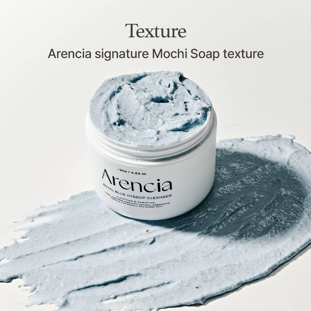 Arencia Fresh Blue Hyssop Rice Mochi Cleanser Koan Beauty
