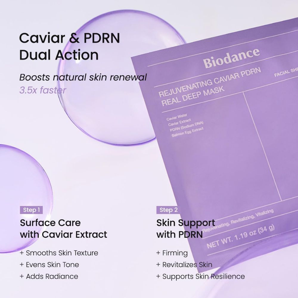 BIODANCE Rejuvenating Caviar PDRN Real Deep Mask, 34g Koan Beauty
