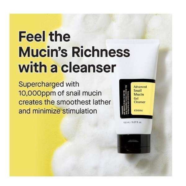 COSRX Advanced Snail Mucin Gel Cleanser Koan Beauty
