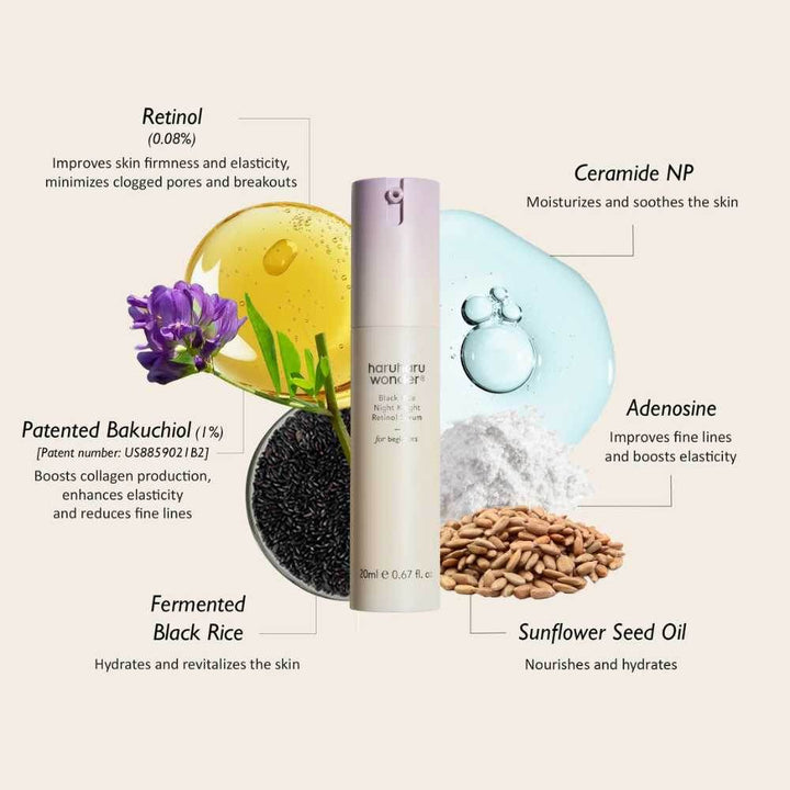 HARU HARU WONDER Black Rice Night Knight Retinol Serum Koan Beauty