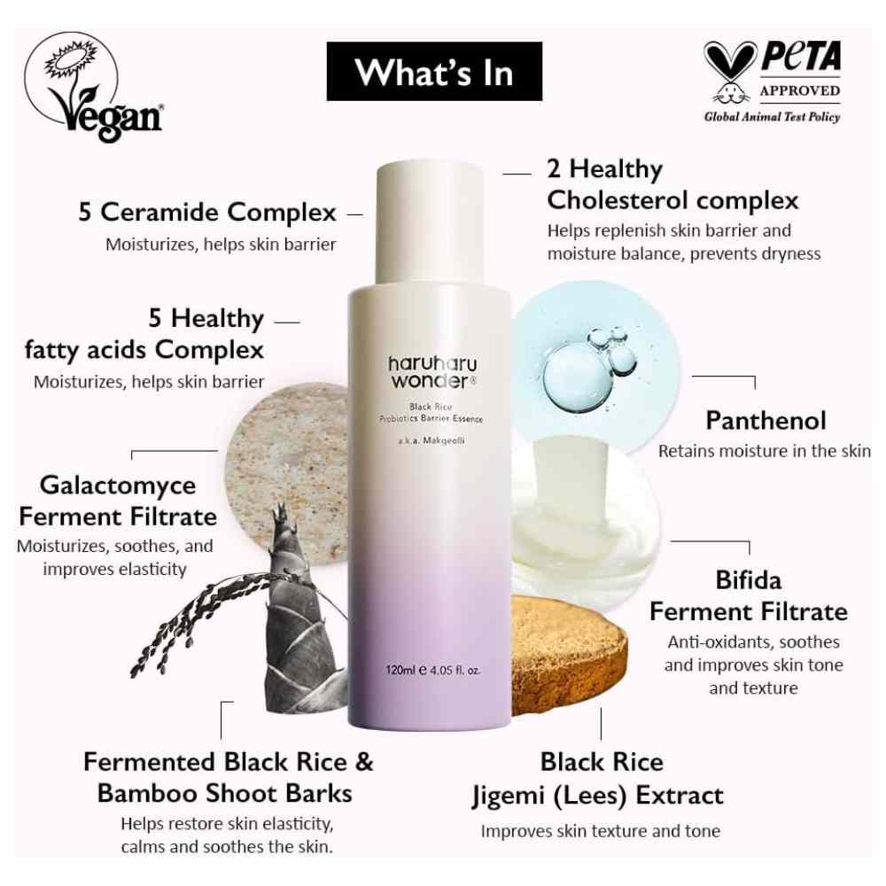 HARU HARU WONDER Black Rice Probiotics Barrier Essence Koan Beauty
