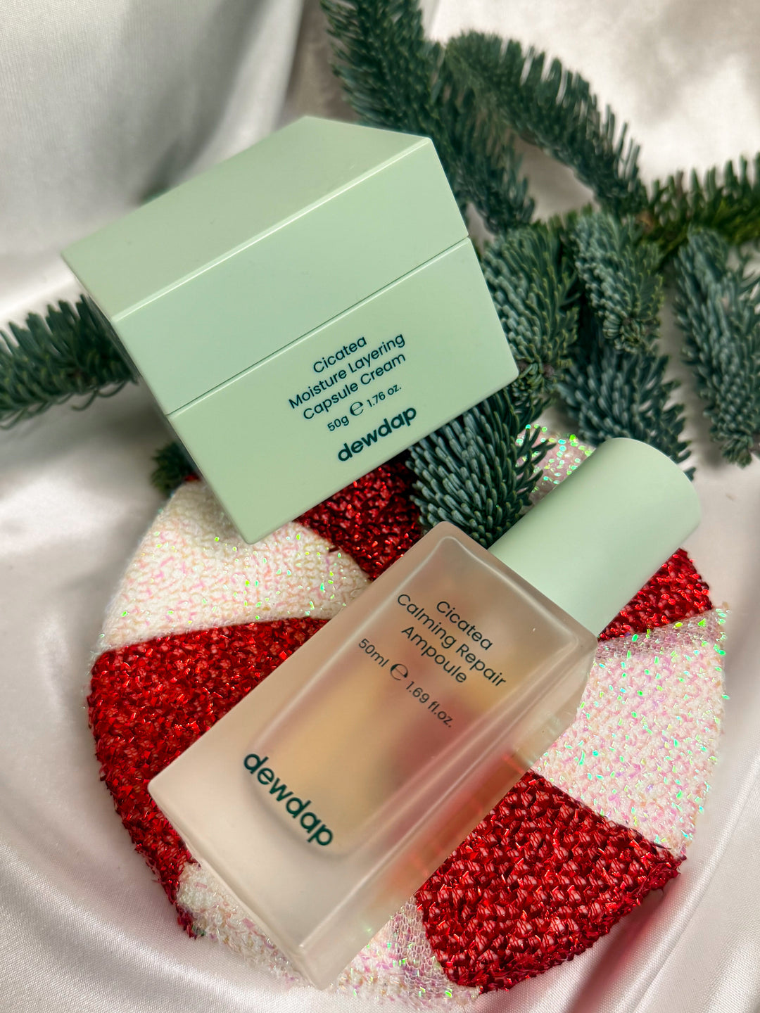 DEWDAP Cicatea Calming Repair Ampoule + Moisture Layering Capsule Cream Koan Beauty