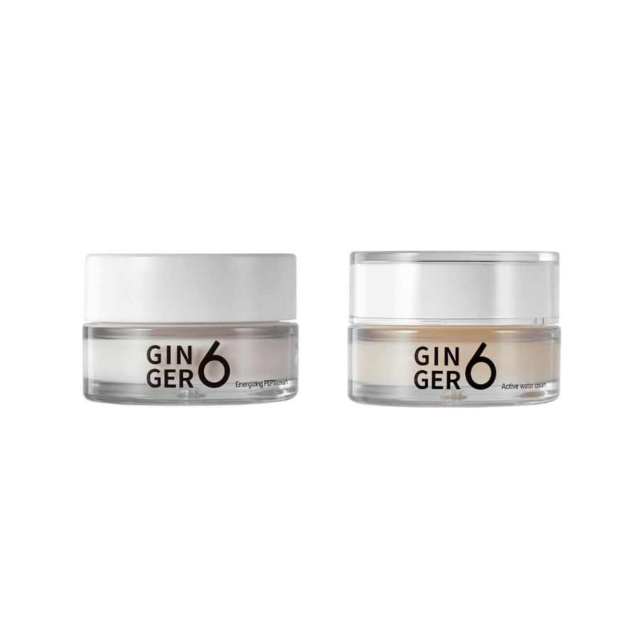 GINGER6 Active Water Cream și Energizing Pepti Cream - Koan Beauty - cosmetice coreene - skincare