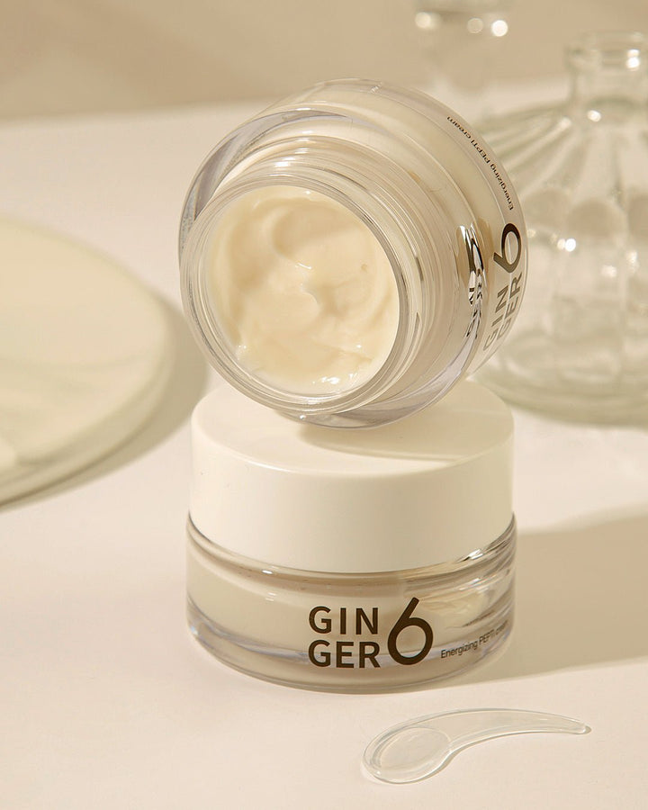 GINGER6 Like White Snow Serum și Energizing Pepti Crem - Koan Beauty - cosmetice coreene - skincare