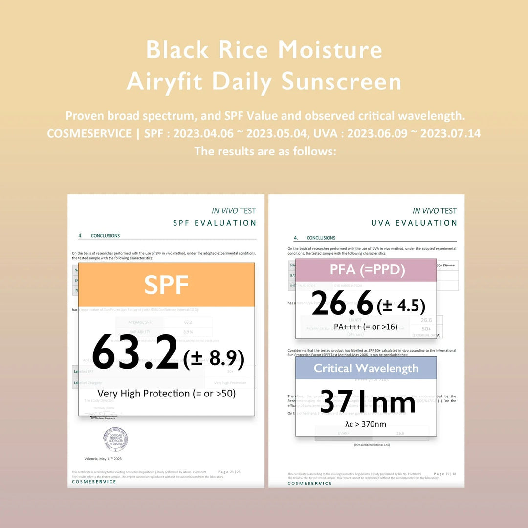 HARU HARU WONDER SPF50+ PA++++ Black Rice Moisture Airyfit Daily Sunscreen Koan Beauty